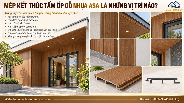 Mép Kết Thúc Tấm Ốp Gỗ Nhựa ASA Là Những Vị Trí Nào?