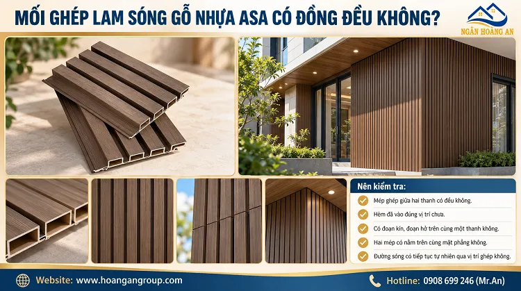 Mối Ghép Lam Sóng Gỗ Nhựa ASA Có Đồng Đều Không? Mối Ghép Lam Sóng Gỗ Nhựa ASA Có Đồng Đều Không?