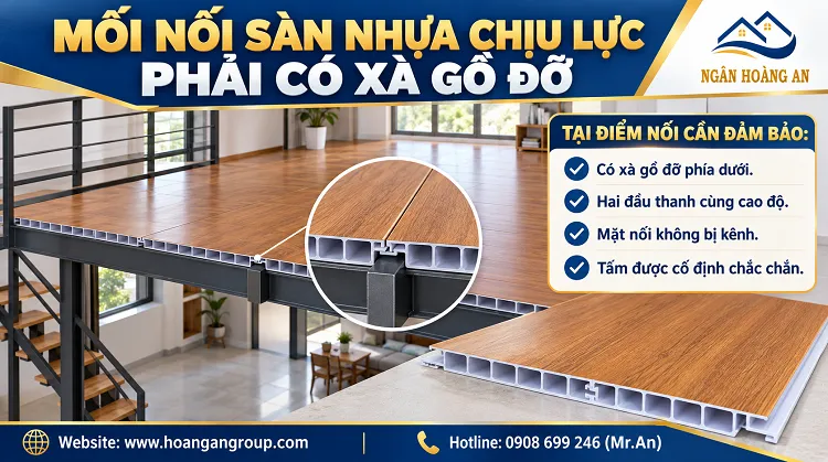 Mối Nối Sàn Nhựa Chịu Lực Phải Có Xà Gồ Đỡ Mối Nối Sàn Nhựa Chịu Lực Phải Có Xà Gồ Đỡ