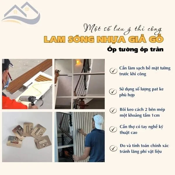 Lưu Ý Khi Thi Công Tấm Nhựa Ốp Tường Lam Sóng Giả Gỗ Iwood