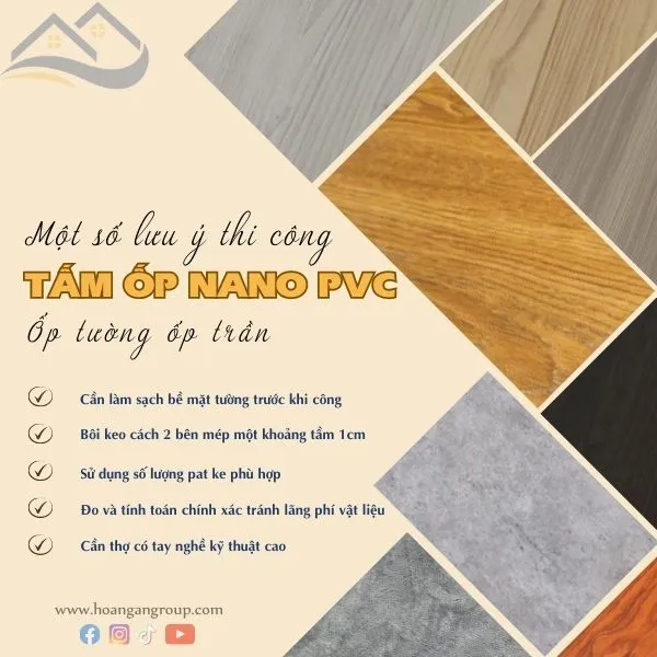Một Số Lưu Ý Khi Thi Công Tấm Ốp Nano Giả Gỗ