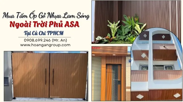 Mua Tấm Ốp Gỗ Nhựa Lam Sóng Ngoài Trời Phủ ASA 