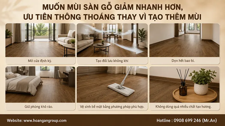 Muốn Mùi Sàn Gỗ Giảm Nhanh Hơn, Ưu Tiên Thông Thoáng Thay Vì Tạo Thêm Mùi