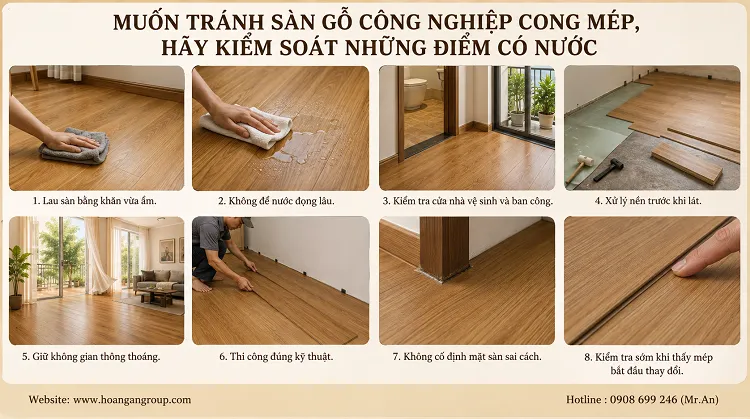 Muốn Tránh Sàn Gỗ Công Nghiệp Cong Mép, Hãy Kiểm Soát Những Điểm Có Nước Muốn Tránh Sàn Gỗ Công Nghiệp Cong Mép, Hãy Kiểm Soát Những Điểm Có Nước