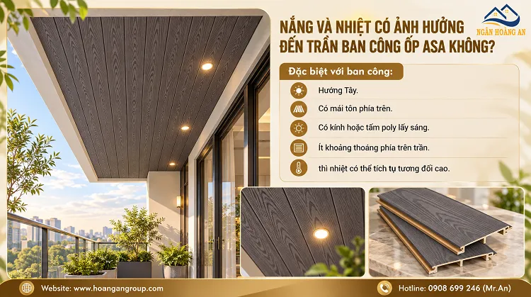 Nắng Và Nhiệt Có Ảnh Hưởng Đến Trần Ban Công Ốp ASA Không?