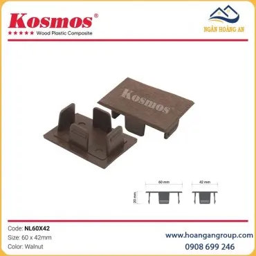 Nắp Chụp Đầu Lam Hộp Gỗ Nhựa 2 Da Kosmos NL60X42 Walnut