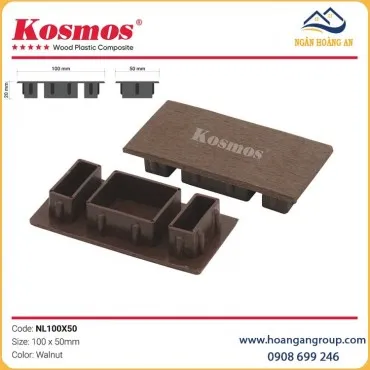 Nắp Chụp Đầu Lam Hộp Trang Trí 2 Da Kosmos NL100X50 Walnut