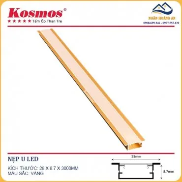Nẹp U Led Tấm Ốp Than Tre Kosmos