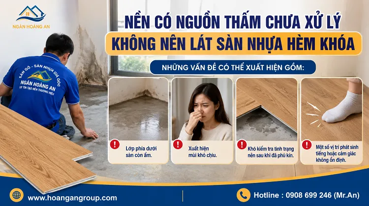 Nền Có Nguồn Thấm Chưa Xử Lý Không Nên Lát Sàn Nhựa Hèm Khóa Nền Có Nguồn Thấm Chưa Xử Lý Không Nên Lát Sàn Nhựa Hèm Khóa