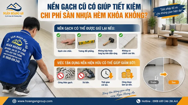 Nền Gạch Cũ Có Giúp Tiết Kiệm Chi Phí Sàn Nhựa Hèm Khóa Không? Nền Gạch Cũ Có Giúp Tiết Kiệm Chi Phí Sàn Nhựa Hèm Khóa Không?