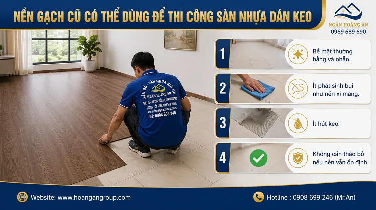 Nền Gạch Cũ Có Thể Dùng Để Thi Công Sàn Nhựa Dán Keo Nền Gạch Cũ Có Thể Dùng Để Thi Công Sàn Nhựa Dán Keo