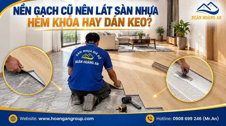 Nền Gạch Cũ Nên Lát Sàn Nhựa Hèm Khóa Hay Dán Keo?