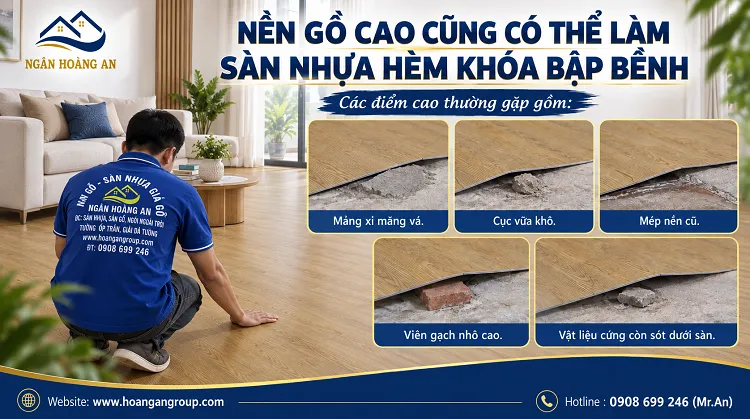 Nền Gồ Cao Cũng Có Thể Làm Sàn Nhựa Hèm Khóa Bập Bềnh