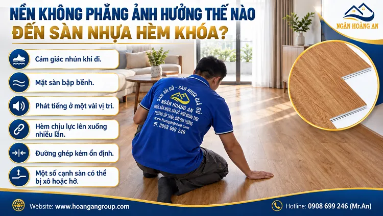 Nền Không Phẳng Ảnh Hưởng Thế Nào Đến Sàn Nhựa Hèm Khóa? Nền Không Phẳng Ảnh Hưởng Thế Nào Đến Sàn Nhựa Hèm Khóa?