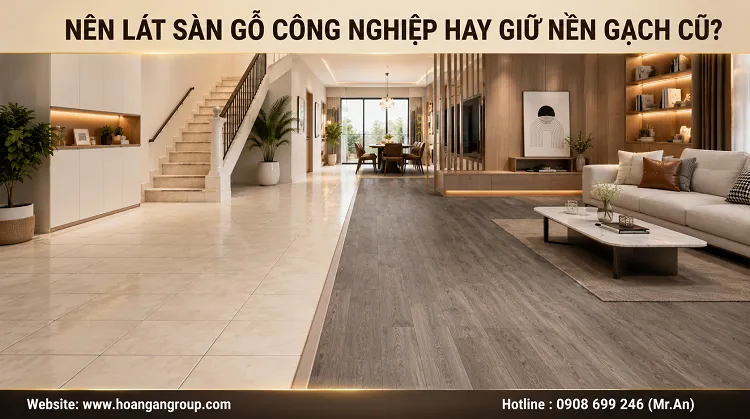 Nên Lát Sàn Gỗ Công Nghiệp Hay Giữ Nền Gạch Cũ?