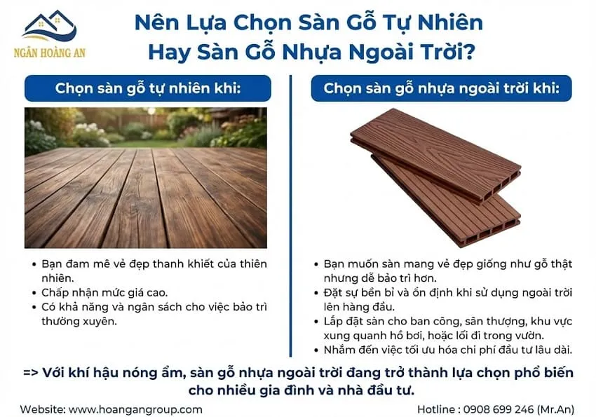 Nên Lựa Chọn Sàn Gỗ Tự Nhiên Hay Sàn Gỗ Nhựa Ngoài Trời? Nên Lựa Chọn Sàn Gỗ Tự Nhiên Hay Sàn Gỗ Nhựa Ngoài Trời?