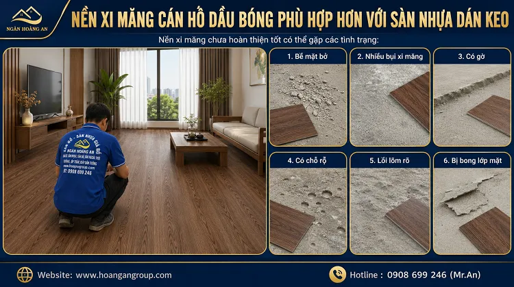 Nền Xi Măng Cán Hồ Dầu Bóng Phù Hợp Hơn Với Sàn Nhựa Dán Keo Nền Xi Măng Cán Hồ Dầu Bóng Phù Hợp Hơn Với Sàn Nhựa Dán Keo
