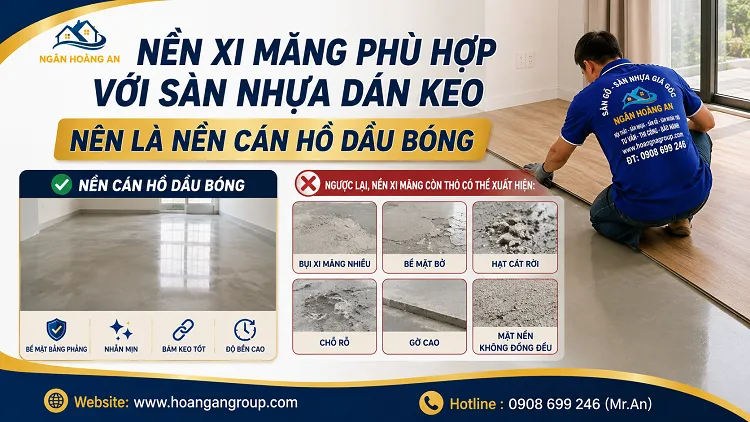 Nền Xi Măng Phù Hợp Với Sàn Nhựa Dán Keo Nên Là Nền Cán Hồ Dầu Bóng Nền Xi Măng Phù Hợp Với Sàn Nhựa Dán Keo Nên Là Nền Cán Hồ Dầu Bóng