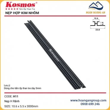 Nẹp H11 Rãnh Tấm Than Tre Kosmos 5mm Màu Đen