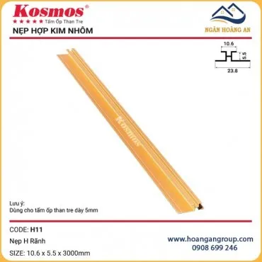 Nẹp H11 Rãnh Tấm Than Tre Kosmos 5mm Màu Vàng 