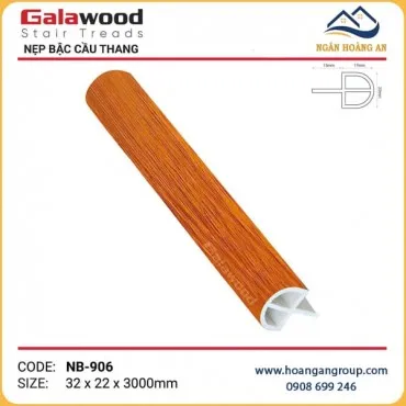Nẹp Bậc Cầu Thang Nhựa Giả Gỗ Galawood NB-906 