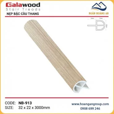 Nẹp Bậc Cầu Thang Nhựa Giả Gỗ Galawood NB-913