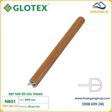 Nẹp Bậc Cầu Thang Nhựa Giả Vân Gỗ Glotex NB01