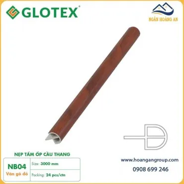 Nẹp Bậc Cầu Thang Nhựa PVC Giả Vân Gỗ Glotex NB04