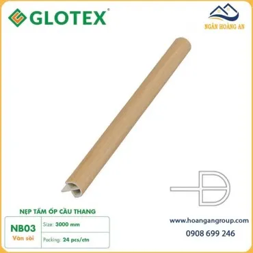 Nẹp Bậc Cầu Thang Nhựa Giả Vân Gỗ Glotex NB03