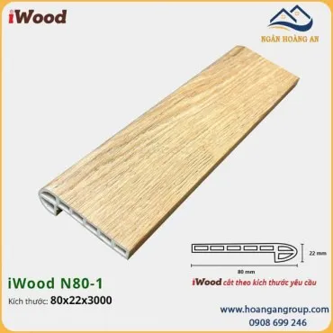 Nẹp Nhựa Cầu Thang Giả Gỗ iWood N80-1 