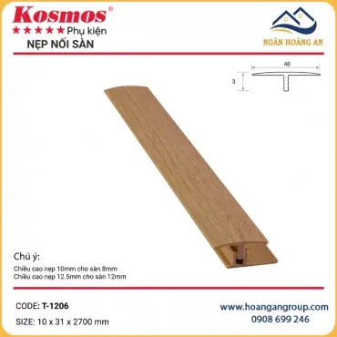 Nẹp Chữ T Sàn Gỗ Kosmos T-1206 Nối Sàn 8mm, 12mm