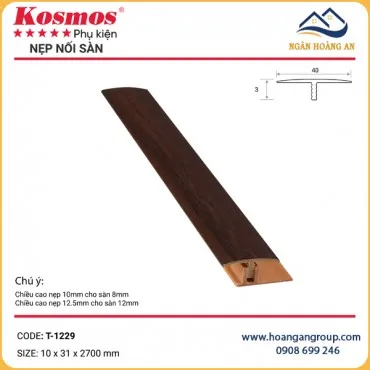 Nẹp Chữ T Sàn Gỗ Kosmos T-1230 Nối Sàn 8mm, 12mm