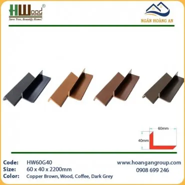 Nẹp Góc V Gỗ Nhựa Ngoài Trời HWOOD 60x40
