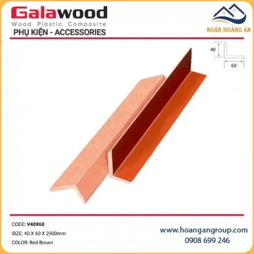 Nẹp Góc V Ngoài Trời Galawood V40X60 Red Brown