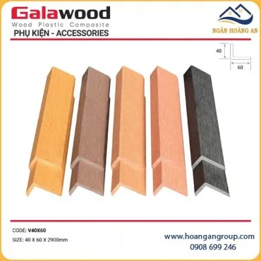 Nẹp Góc V Gỗ Nhựa Ngoài Trời Galawood V40X60