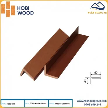 Nẹp Góc V Ngoài Trời Hobi Wood HB60G40 Maple-Leaf Red