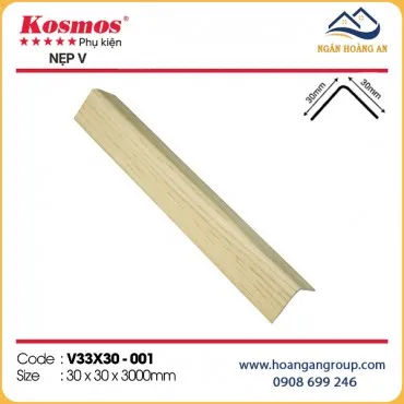 Nẹp Góc V Nhựa Giả Gỗ Tấm Ốp Tường Kosmos V33x30-001