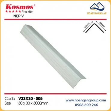 Nẹp Góc V Nhựa Giả Gỗ Tấm Ốp Tường Kosmos V33x30-005