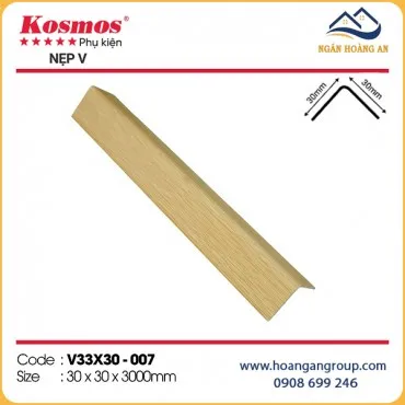 Nẹp Góc V Nhựa Giả Gỗ Tấm Ốp Tường Kosmos V33x30-007