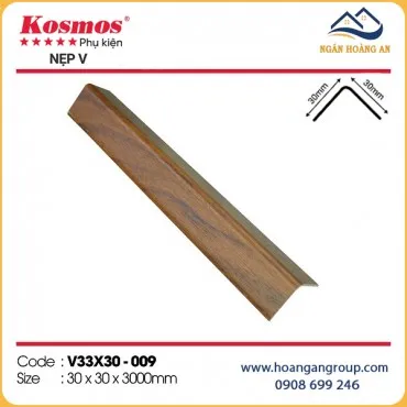 Nẹp Góc V Nhựa Giả Gỗ Tấm Ốp Tường Kosmos V33x30-009 