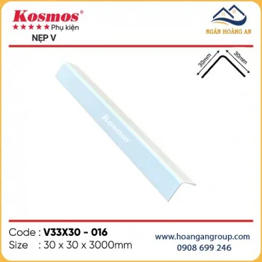 Nẹp Góc V Màu Trắng Tấm Ốp Tường Kosmos V33x30-016