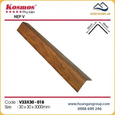 Nẹp Góc V Màu Trắng Tấm Ốp Tường Kosmos V33x30-018