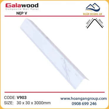 Nẹp Góc V30x30 Trắng Vân Mây Galawood V903