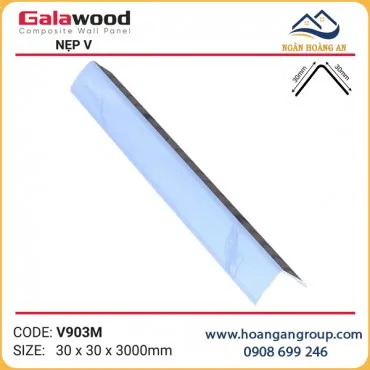 Nẹp Góc V30x30 Trắng Vân Mây Galawood V903M