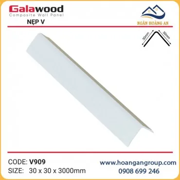 Nẹp Góc V30x30 Vân Vải Kem Galawood V909