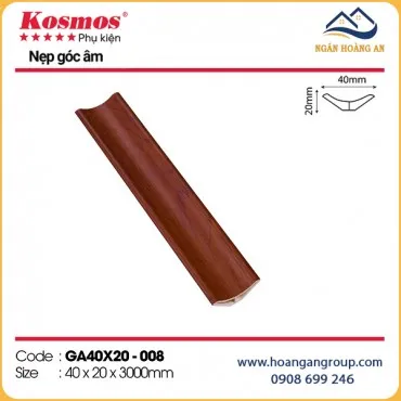 Nẹp Góc Âm Trang Trí Tấm Ốp Kosmos GA40x20-008