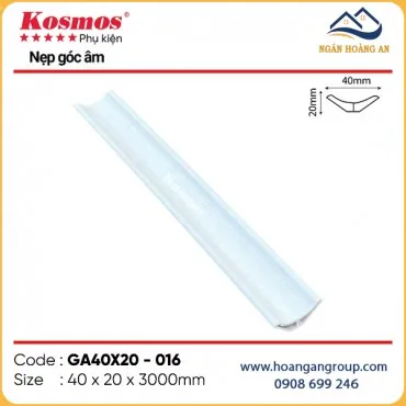 Nẹp Góc Âm Trang Trí Tấm Ốp Kosmos GA40x20-016
