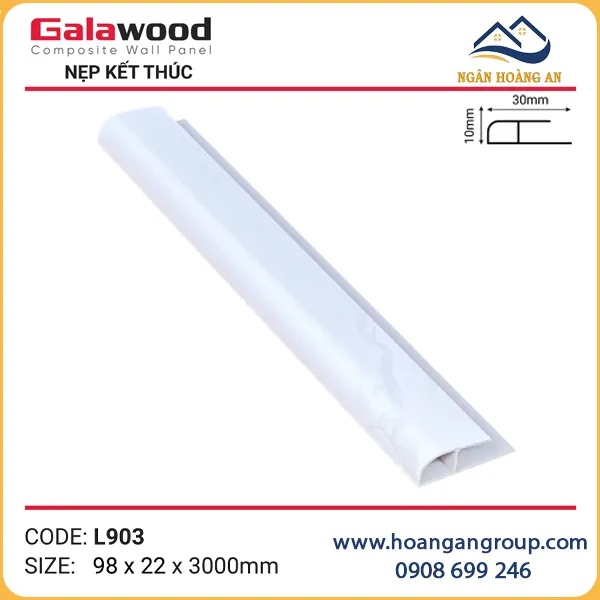 Nẹp Kết Thúc L30x10 Tấm Ốp Tường Galawood L903 Nẹp Kết Thúc L30x10 Tấm Ốp Tường Galawood L903