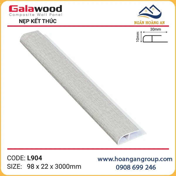 Nẹp Kết Thúc L30x10 Tấm Ốp Tường Galawood L904 Nẹp Kết Thúc L30x10 Tấm Ốp Tường Galawood L904