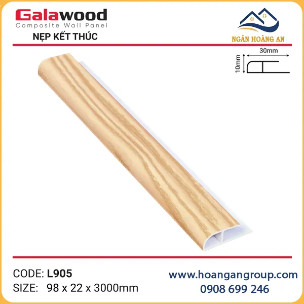 Nẹp Kết Thúc L30x10 Tấm Ốp Tường Galawood L905 Nẹp Kết Thúc L30x10 Tấm Ốp Tường Galawood L905